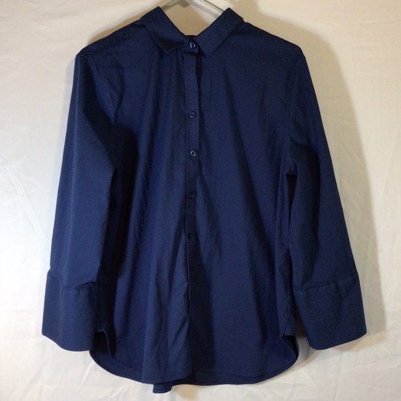 Chico’s button up shirt women’s size 14 blue - Picture 1 of 7